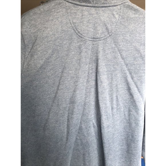 MEN'S LARGE CROFT & BARROW 1/2 ZIP HEATHER Blue - Picture 3 of 4